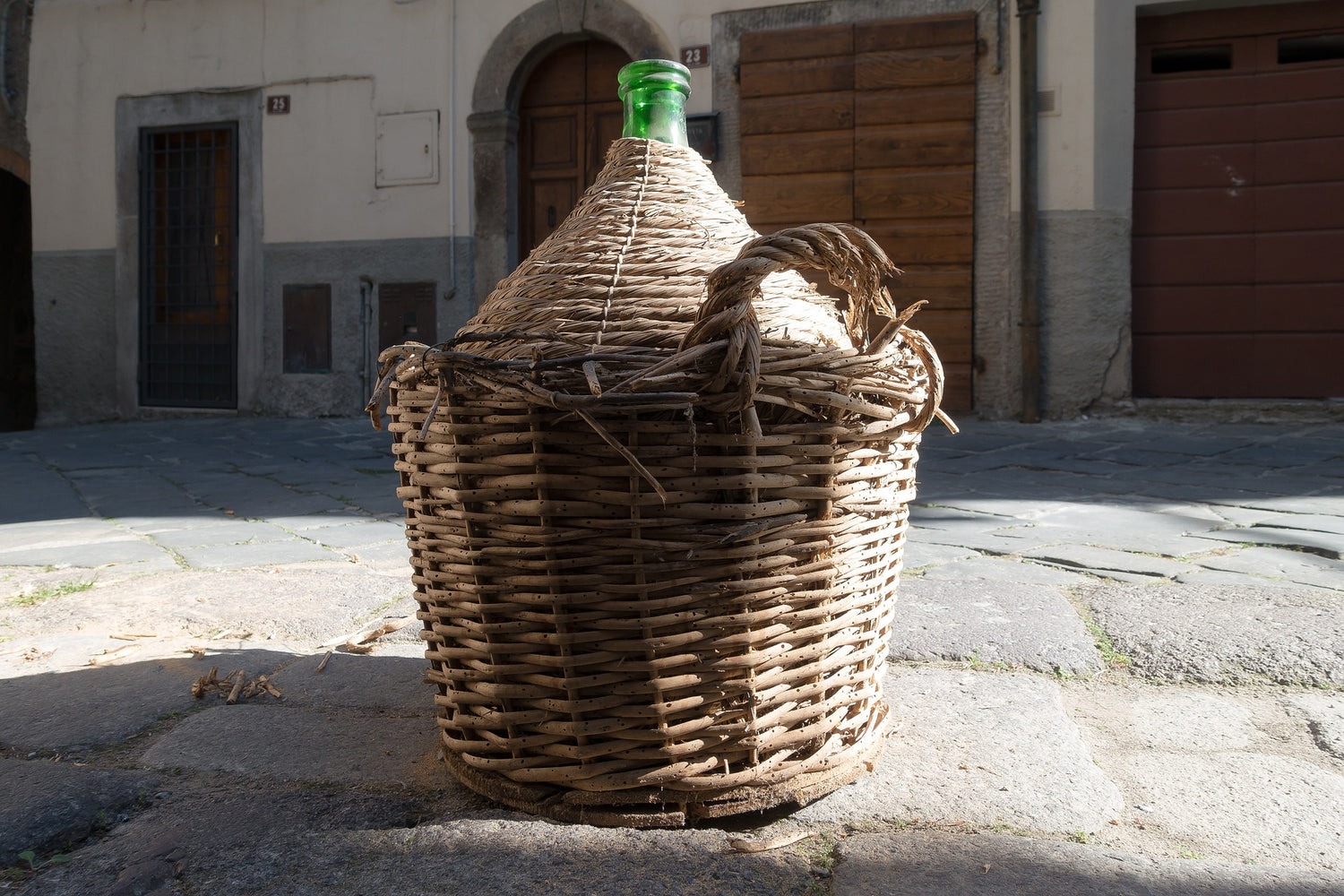 demijohn wine bottle wicker basket delivered